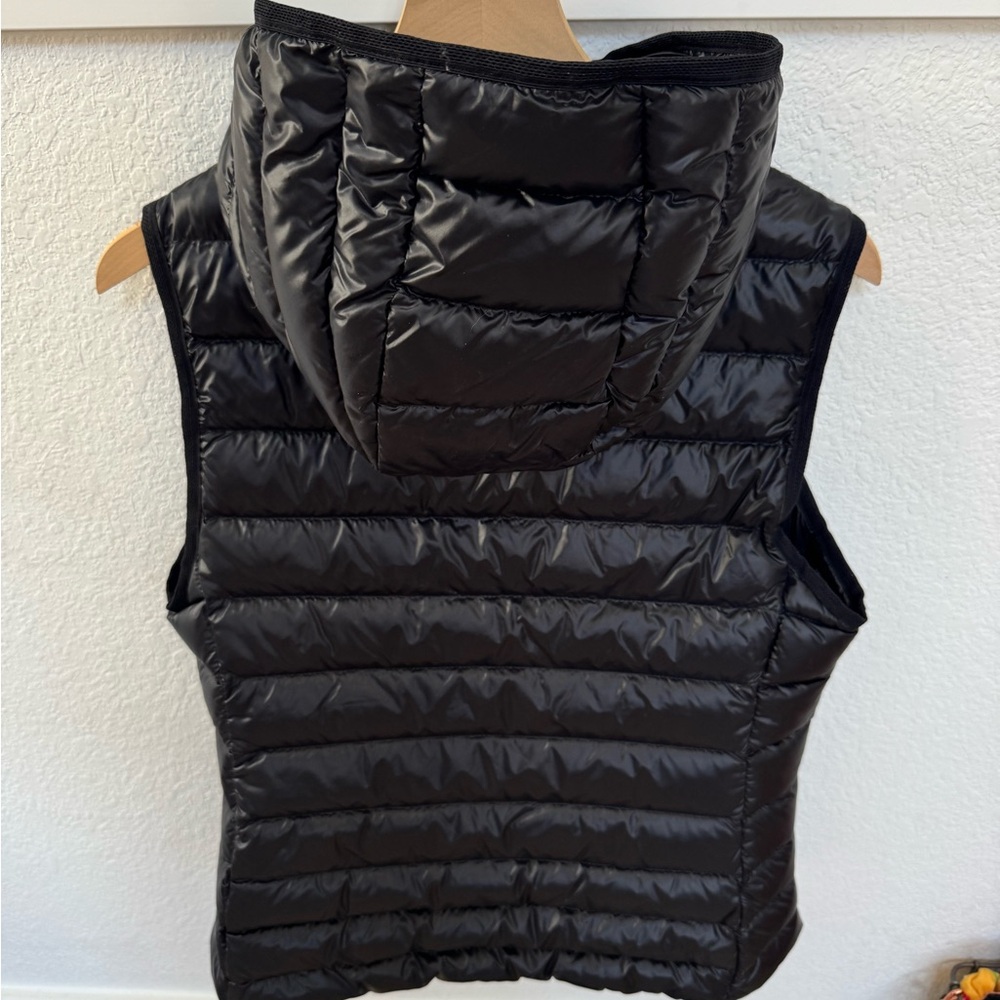Moncler Shiny Black Puffer Vest - Picture 10 of 14